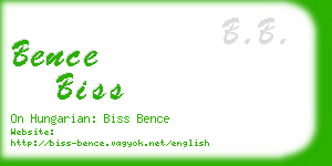 bence biss business card